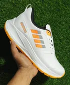 Sports Shoes for Men ,White & Orange 