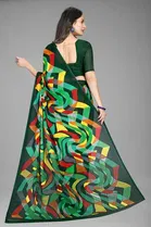 Trendy Georgette Saree with Blouse Piece For Women 