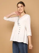 Cotton Embroidered Top for Women 