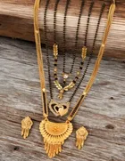 Combo of 4 Pcs Mangalsutras with Earrings Set for Women 