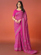 Net Embroidered Saree for Women 