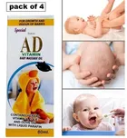 AD Baby Massage Oil (80 ml, Pack of 4)