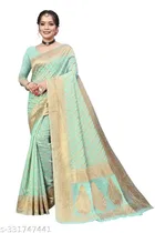 Chanderi Cotton Zari Woven Saree for Women 