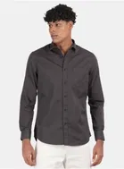 Cotton Blend Full Sleeves Solid Shirt for Men 