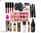 Rsentera's 4pcs Lipstic+12 Pcs Brush +Loose Powder+Eyelash+3in1+Nude eyeshadow+Contour+Body Foundation+Botel Primer+HD Foundation+Fixer+Puff