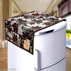 KANUSHI Industries® 1 Pc Fridge Covers/Refrigerator Cover + 1 Pc Microwave/Oven Cover Top + 3 Fridge Mats 