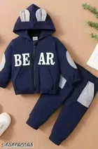 Polycotton Printed Clothing Set for Kids, Navy Blue 