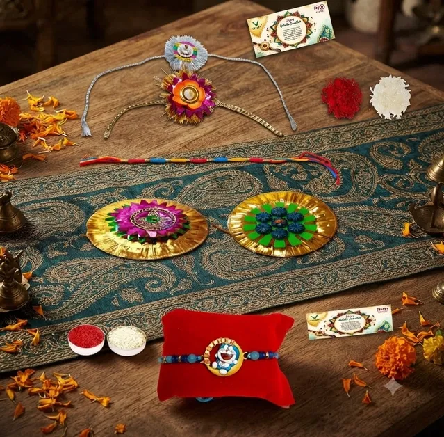 Fabric Rakhi (Multicolor, Pack of 6)