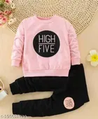 Hosiery Cotton Full Sleeves T-Shirt with Pant Clothing Set for Kids 
