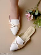 Shoetopia Cream Mules Size 7.0