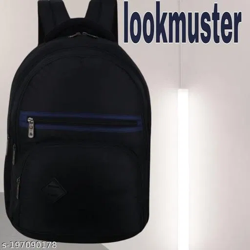 Nylon Backpack for Men & Women, Black