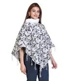 Woolen Self-Design Ponchos for Women 