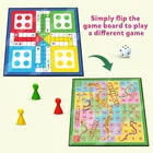 Little Berry Ludo and Snakes & Ladders Big Size Board Game | 14”x14” Foldable Game Board with Dice 