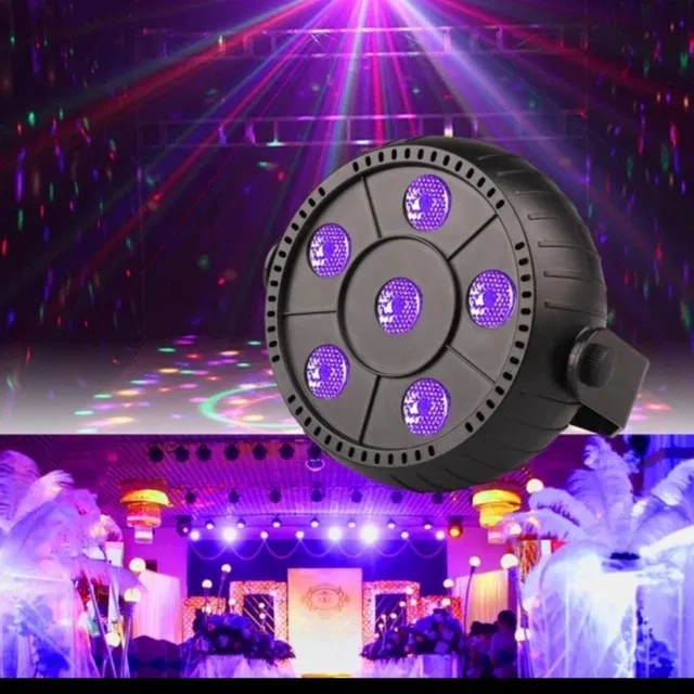 6 LED RGB Multi Color Images Reflection Multi Color Mixing Light for Disco/Party/DJ Club/Diwali/Birthday (Pack of 1)
