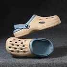 Clogs for Men (Peach & Blue, 8)