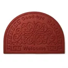Welcome Felt D Shape Doormat [37x57] Maroon