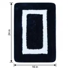 Qaleen Microfiber Bath Mat [16x24 Inc] Blue