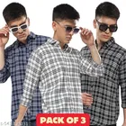 Cotton Blend Printed Shirt for Men, Multicolor, Pack of 3 