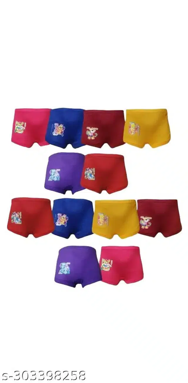 Cotton Innerwear Shorts for Kids (Multicolor, 6-9 Months) (Pack of 12)