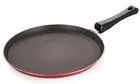 NIRLON Aluminium Flat Dosa Tawa (Red & Black, 24 cm)