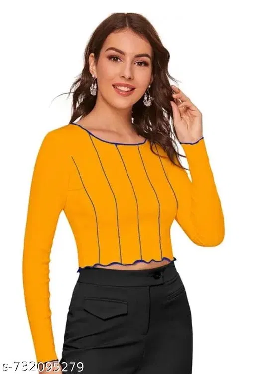 Top & Bottom Sets for Women (Mustard, L)