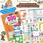 500 Activity Book for Kids Set of 3 Maths English Science Educational Workbook for Children Brain Development Problem Solving Skill Building Homeschooling Toddlers Nursery Kindergarten Students Learning Practice