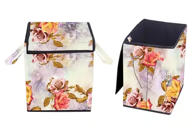 PVC Printed Rectangular Laundry Bag (Multicolor, 47 L)