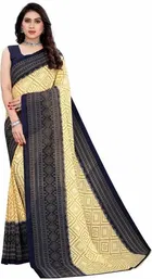 कनूड़ा फैंसी विमेंस जॉर्जेट फ्लावर प्रिंटेड साड़ी 