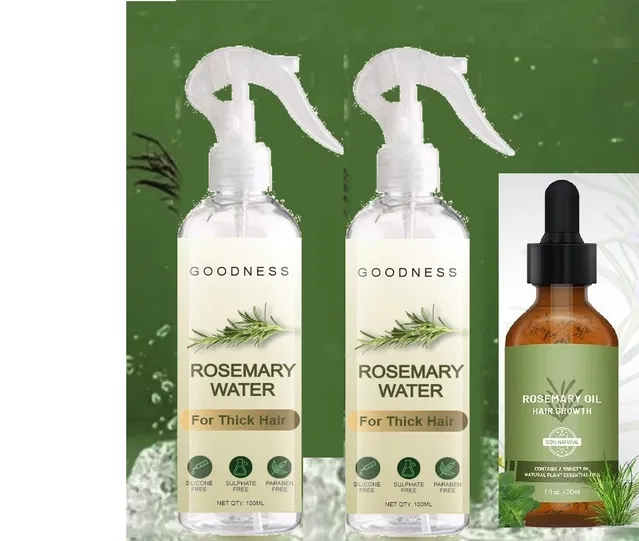 Combo of Rosemary Water (100 ml, Pack of 2) with Rosemary Oil (30 ml) (Set of 3)