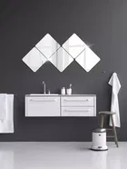 Acrylic Square Shaped Wall Mirror Stickers 