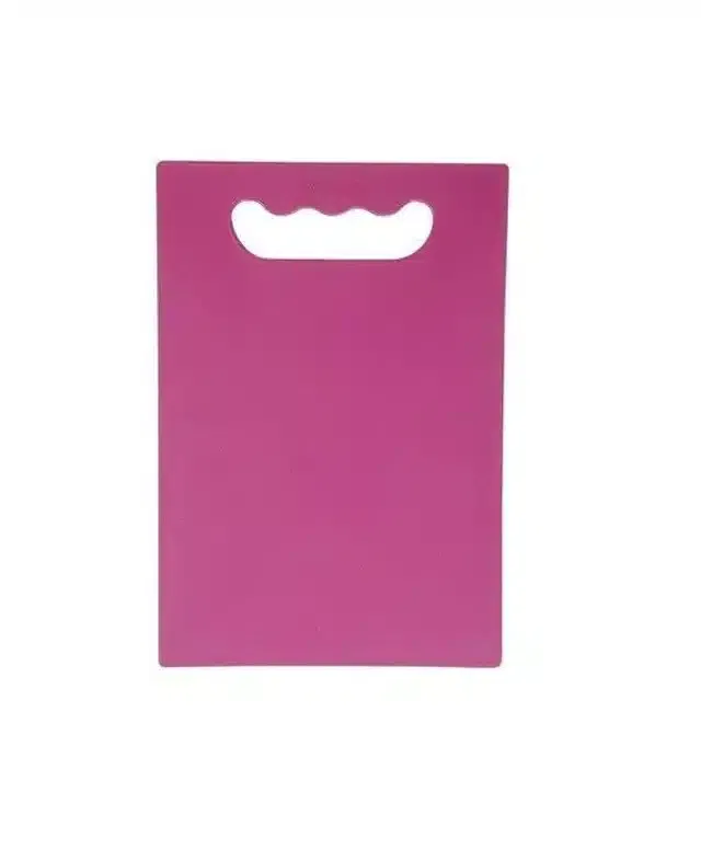 Plastic Vegetable Cutting Board (Pink, 20x15 cm)