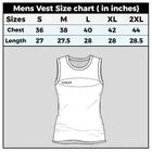 Active Wear Polyester Vests for Men, White 