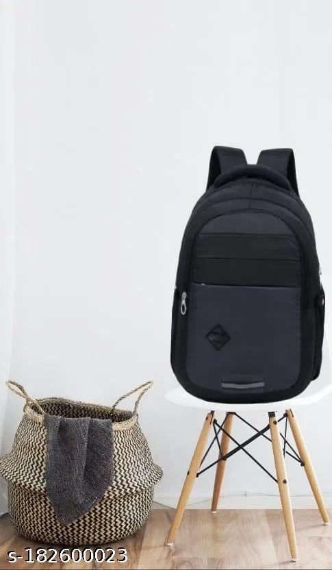 Nylon Backpack for Men & Women, Black
