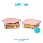 ALL TIME 2 Pcs Polka Container 
