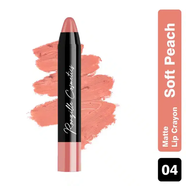 Ronzille Long Stay Matte Crayon Lipstick (Soft Peach)