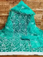 Organza Unstitched Dress Material for Women 