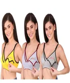 Cotton Blend Solid Bras for Women 