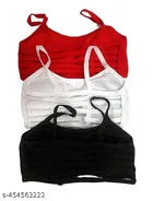 Cotton Solid Bras for Women, Assorted, Pack of 3 