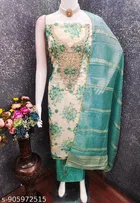 Embroidered Punjabi/All Over Suits Semi-Stitched Suits 