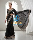 Georgette Saree for Women, Green 