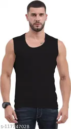 Cotton Gym Vest for Men (Black, XS)