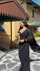 Pre-draped Georgette Saree for Women 