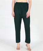 Rayon Solid Trousers for Women 