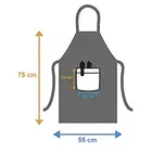 Krishna E PVC Waterproof Yellow Floral Kitchen Apron 27Lx21W in 