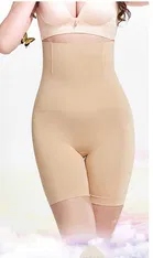 विमेंस कॉटन लाइक्रा टम्मी कण्ट्रोल 4-इन-1 ब्लेंडेड हाई वैस्ट टम्मी & थाई शेपवियर 