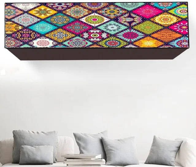 PVC Printed AC Cover (Multicolor, 1.5 Ton)