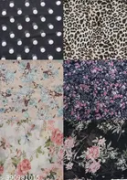 Poly Chiffon Printed Scarves for Women, Multicolor, Pack of 6