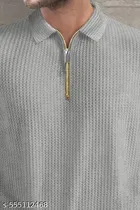 Cotton Blend T-shirt for Men, Grey 