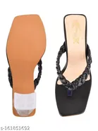 Shoetopia Block Heel Sandals - Black, IND-6
