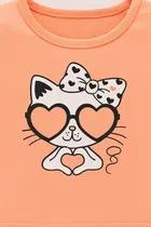 Cotton Blend Printed Clothings Set for Girls 